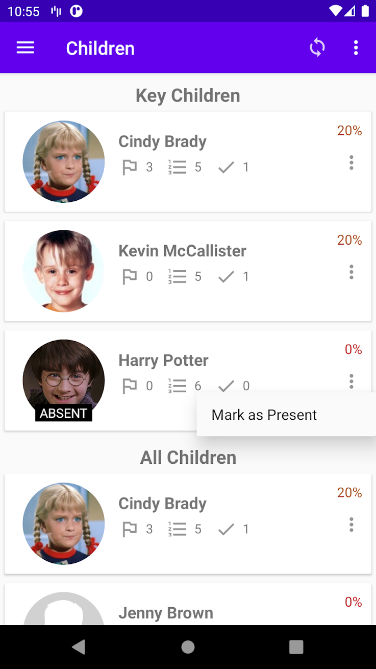 Android App Children List